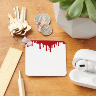 Minimalist Blood Drip Keychain – Customisable