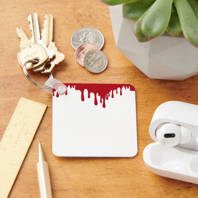 Minimalist Blood Drip Keychain – Customisable (Desk)