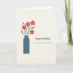 Minimalist Blossom Birthday Card