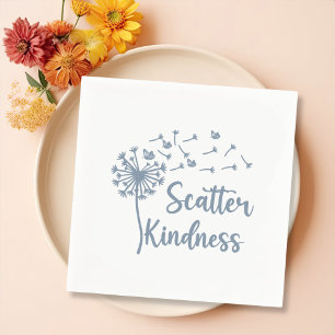 Minimalist Blowing Dandelion Scatter Kindness Napkin