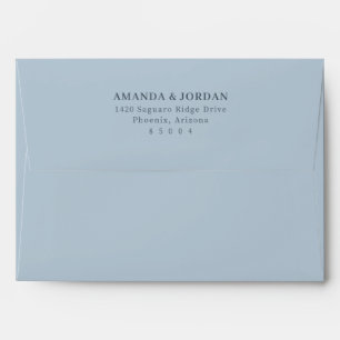 Minimalist Blue Address Card Envelope