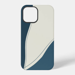 Minimalist Blue and Cream Abstract iPhone 12 Pro Case