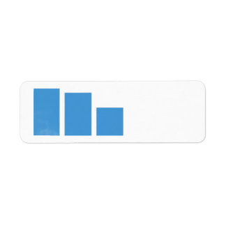 Minimalist Blue Bar Chart Address Label Return Address Label