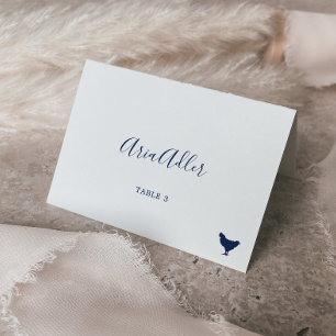 Minimalist   Blue Chicken Meal Option Place Cards