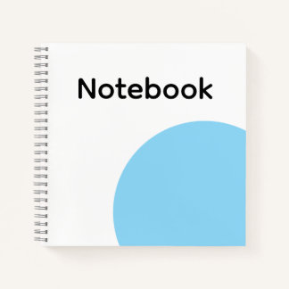 Minimalist Blue Circle Notebook