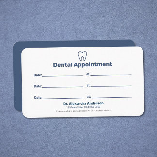 Minimalist Blue - Dental Appointment Card