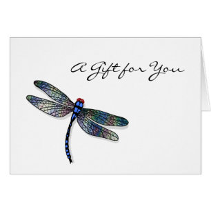 Minimalist Blue Dragonfly Gift Certificate