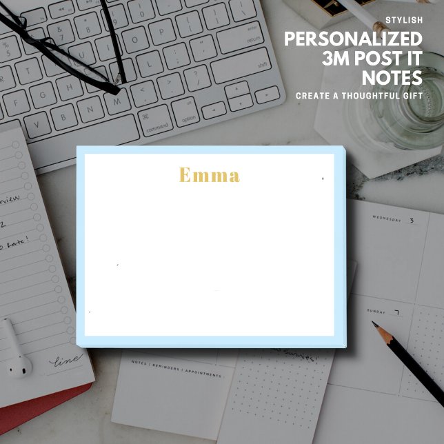 Minimalist Blue Edge Personalized Notes (Creator Uploaded)
