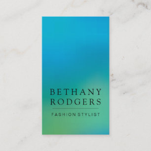 Minimalist Blue Green Blend Business Card