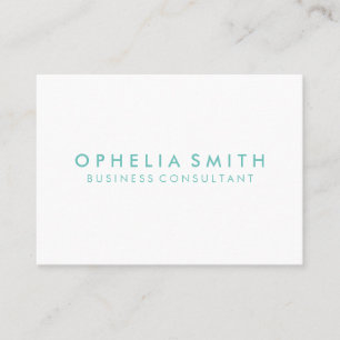 Minimalist Blue Green Text Business Card