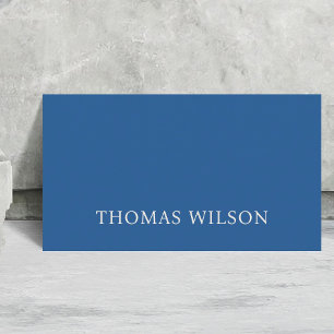 Minimalist Blue Light Pastel Consultant  Business Card