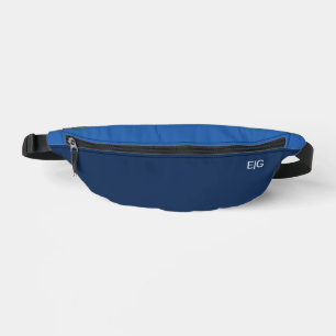 Minimalist Blue Monogram Bum Bags