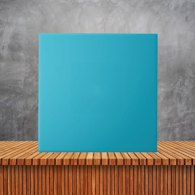 Minimalist  Blue Plain Solid Colour Ceramic Tile (Creator Uploaded)