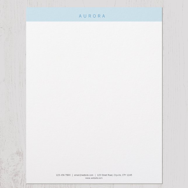 Minimalist Blue Two-Tone Custom Letterhead (Creator Uploaded)