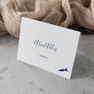 Minimalist   Blue Veggie Meal Option Place Cards