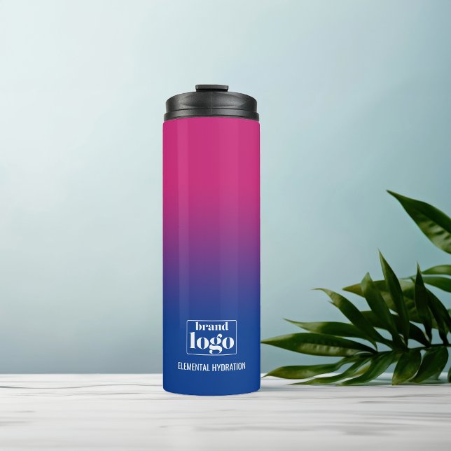 Minimalist Blue Violet Gradient Elemental Logo Thermal Tumbler (Creator Uploaded)