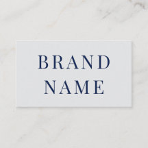 Minimalist Blue & White Custom Business Card