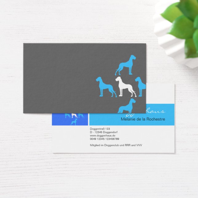 Minimalist Blue & White Kennel Identity, Editable (Desk)