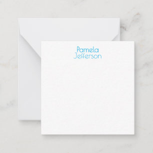 Minimalist Blue & White Professional Modern Name Card