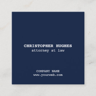 Minimalist Blue White QR Code Networking Square Business Card