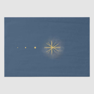 Minimalist Blue with a Yellow Star Tissue Paper