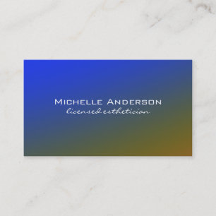 Minimalist Blue Yellow Fade Business Card