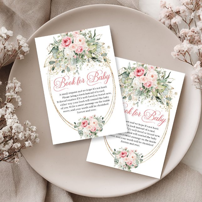 Minimalist Blush and Gold Book Request Card (Minimalist Blush and Gold Book Request Card)