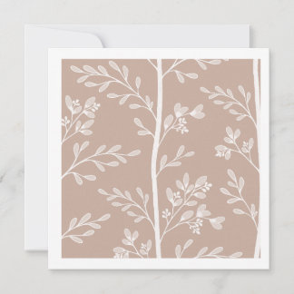 Minimalist Blush Clay Floral Stripe Art Card