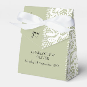 Minimalist Blush Floral Custom Wedding Favour Boxe Box