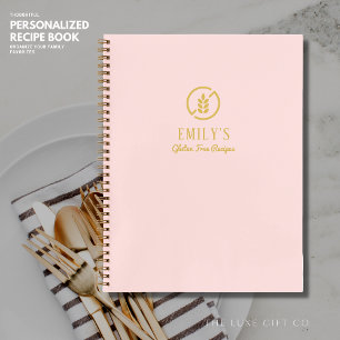 Minimalist Blush Gluten Free Blank Recipe Book