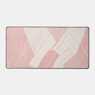 Minimalist Blush Pink Abstract Desk Mat