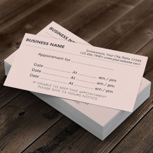 Minimalist Blush Pink Appointment Reminder