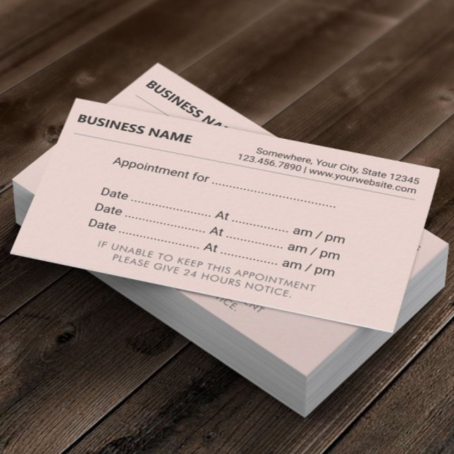 Minimalist Blush Pink Appointment Reminder (Creator Uploaded)