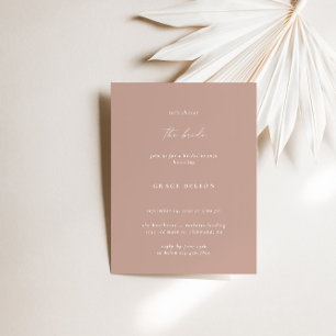 Minimalist Blush Pink Bridal Shower Invitation