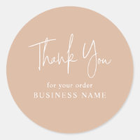 Minimalist Blush Pink Business Thank You Packaging