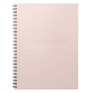 Minimalist blush pink custom gratitude journal