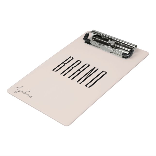 Minimalist Blush Pink modern EMPIRE font Mini Clipboard (Angled3)