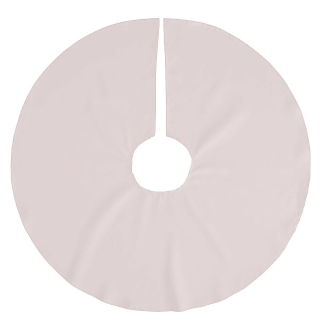Minimalist blush pink solid plain elegant chic brushed polyester tree skirt (Front)