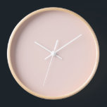 Minimalist blush pink solid plain elegant chic clock<br><div class="desc">Minimalist blush pink solid plain elegant modern stylish chic girly Wall clock.
You can edit and customize clock’s color.
Available in different shapes (round or square) sizes and materials</div>