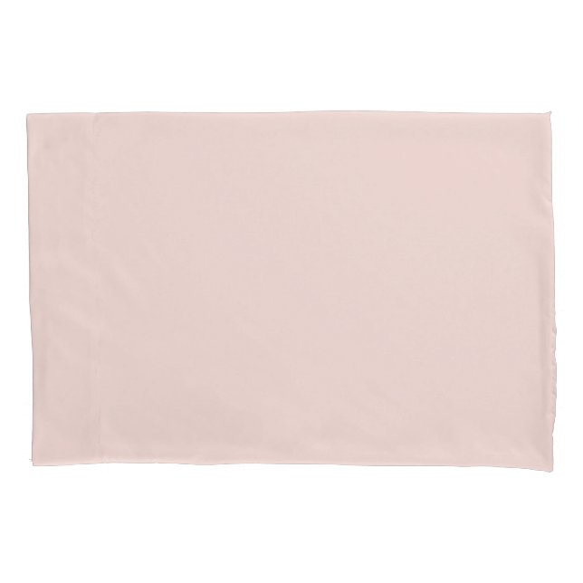Minimalist blush pink solid plain elegant chic pillowcase (Front-Left)