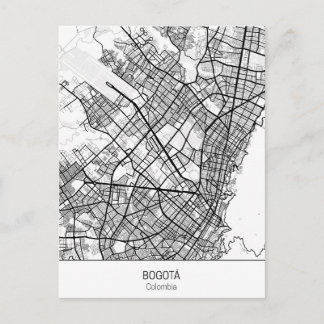 Minimalist Bogota Colombia Postcard