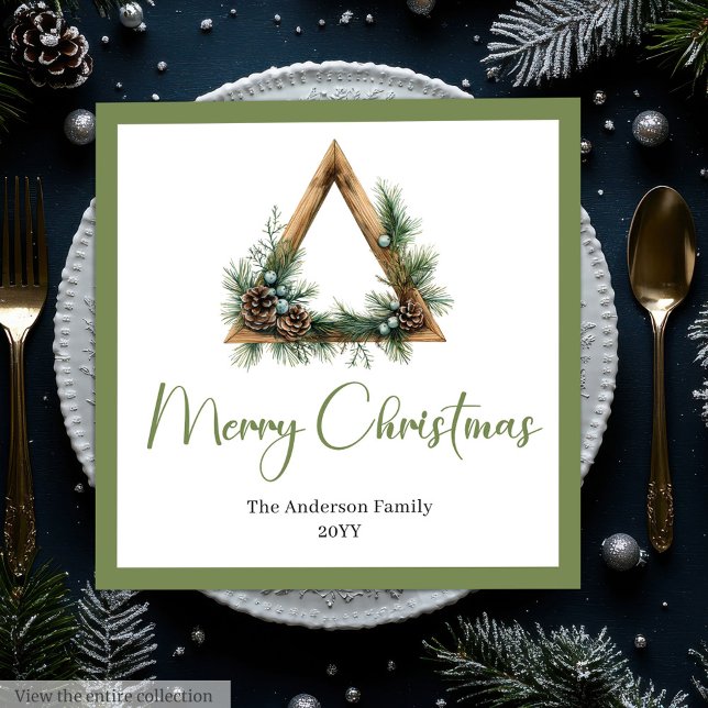 Minimalist Bohemian Botanical Holiday Napkins (Minimalist Bohemian Botanical Holiday Napkins)