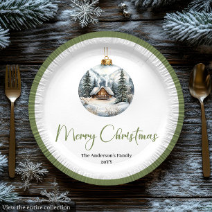 Minimalist Bohemian Christmas Scene Earthy Plates