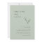 Minimalist Bohemian Sage Wedding invitation