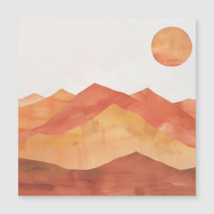 Minimalist Boho Abstract Mountain Landscape