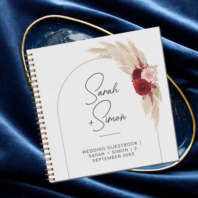 Minimalist Boho Arch Wedding Guest Notebook (Creator Uploaded)