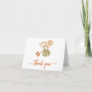 Minimalist Boho Baby Shower Thank You Card