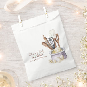 Minimalist Boho Bakery Chef Baby Shower Favour Bag