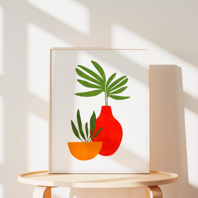 Minimalist Boho Botanical Potted Plant Art Poster (Creator Uploaded)