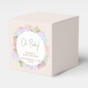 Minimalist Boho Cactus Desert Baby Shower  Favour Box